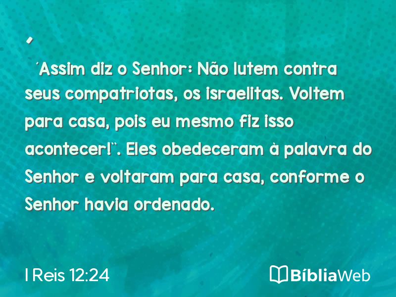 I Reis 12:24 em imagem para compartilhar