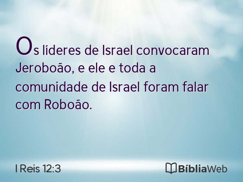 I Reis 12:3 em imagem para compartilhar