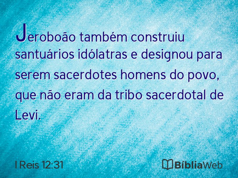 I Reis 12:31 em imagem para compartilhar