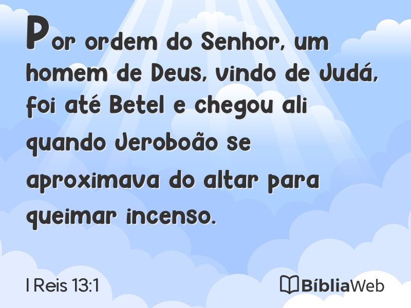 I Reis 13:1 em imagem para compartilhar