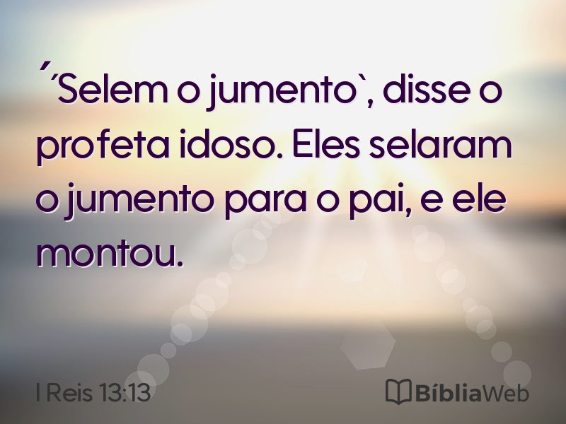 I Reis 13:13 em imagem para compartilhar