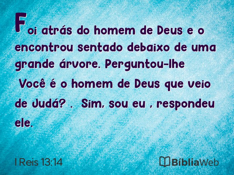 I Reis 13:14 em imagem para compartilhar