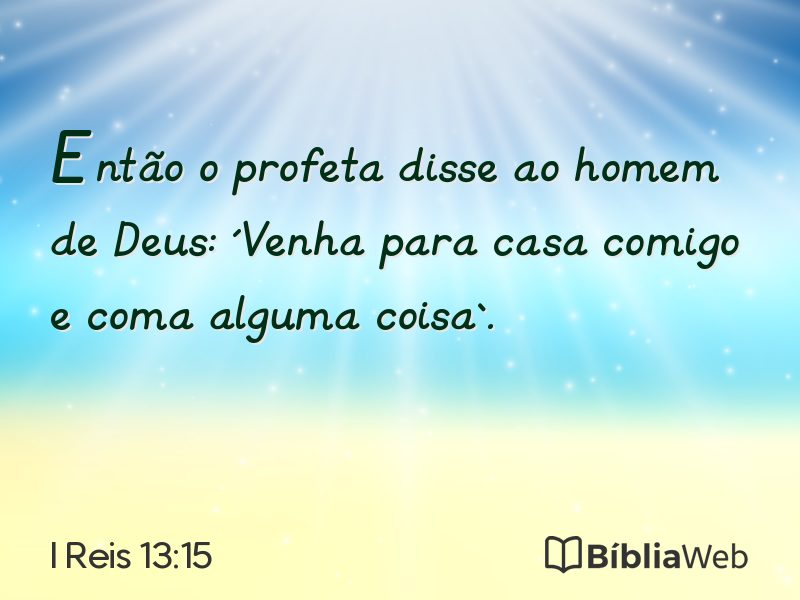 I Reis 13:15 em imagem para compartilhar