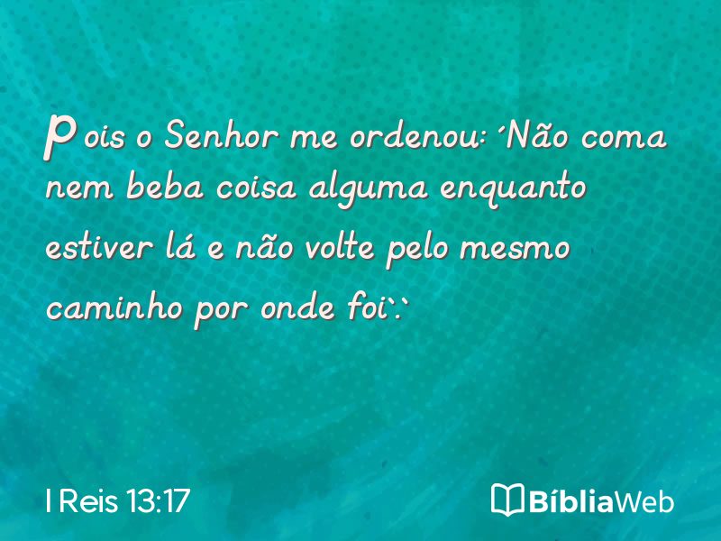 I Reis 13:17 em imagem para compartilhar
