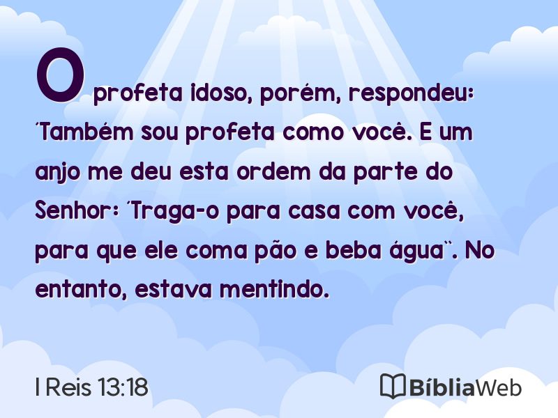 I Reis 13:18 em imagem para compartilhar
