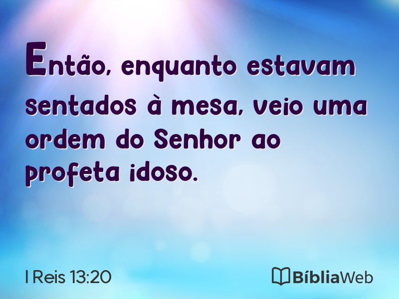 I Reis 13:20 em imagem para compartilhar
