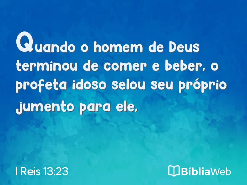 I Reis 13:23 em imagem para compartilhar