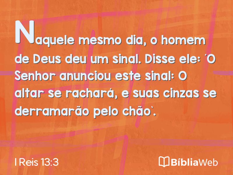 I Reis 13:3 em imagem para compartilhar