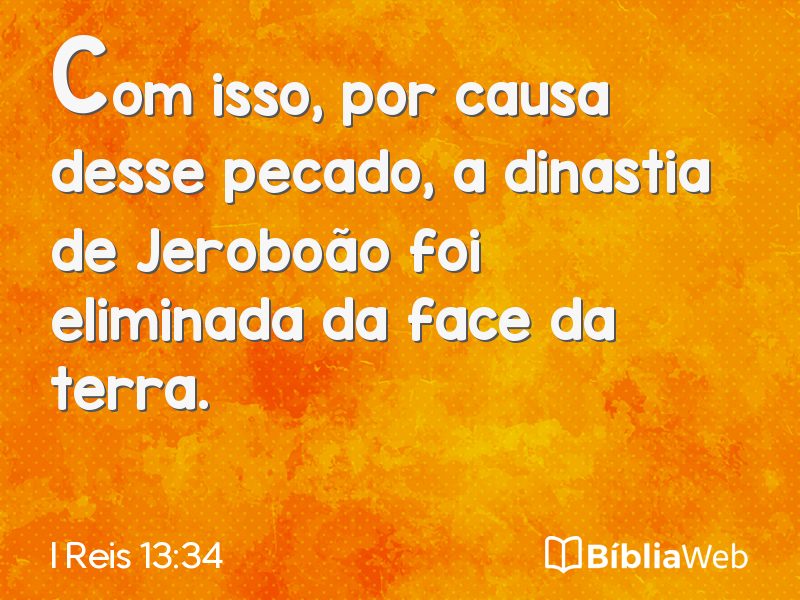 I Reis 13:34 em imagem para compartilhar