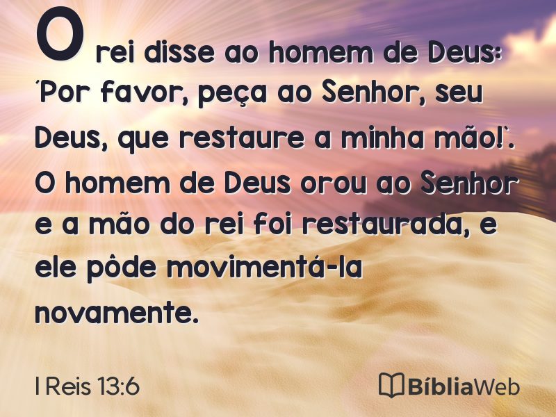 I Reis 13:6 em imagem para compartilhar