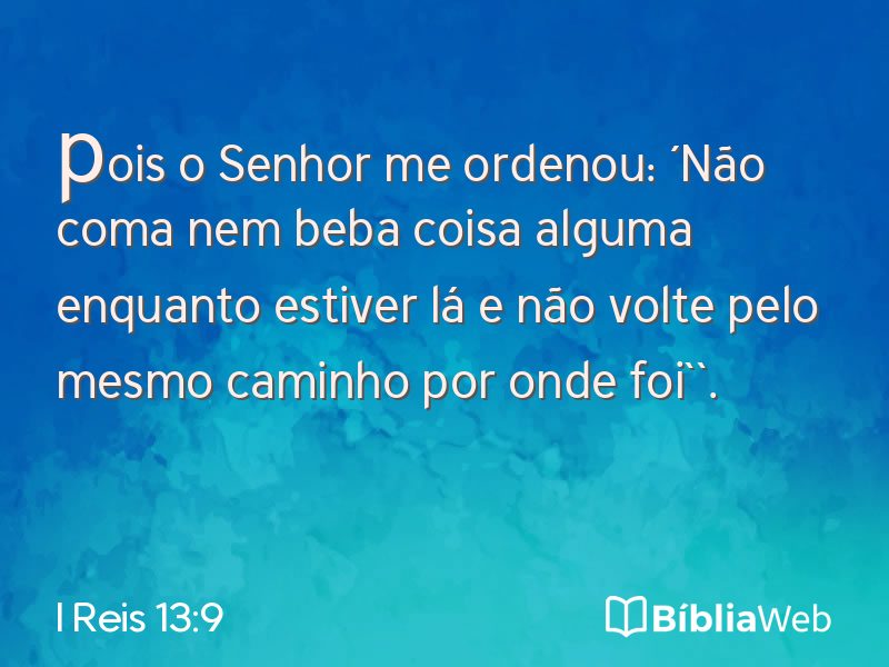 I Reis 13:9 em imagem para compartilhar