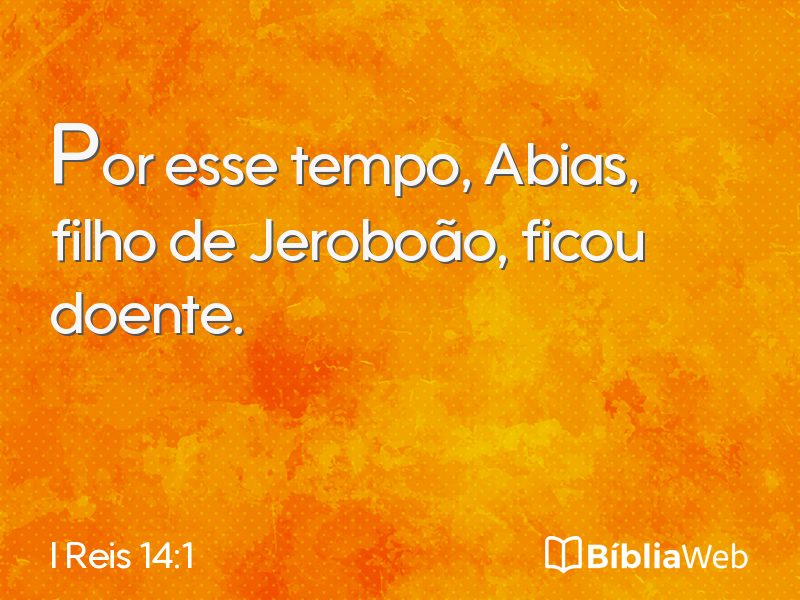 I Reis 14:1 em imagem para compartilhar