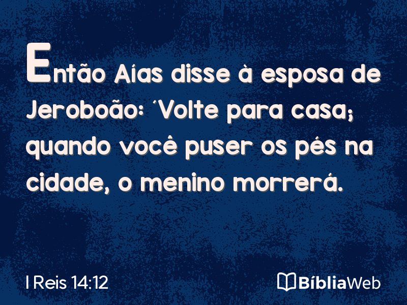 I Reis 14:12 em imagem para compartilhar