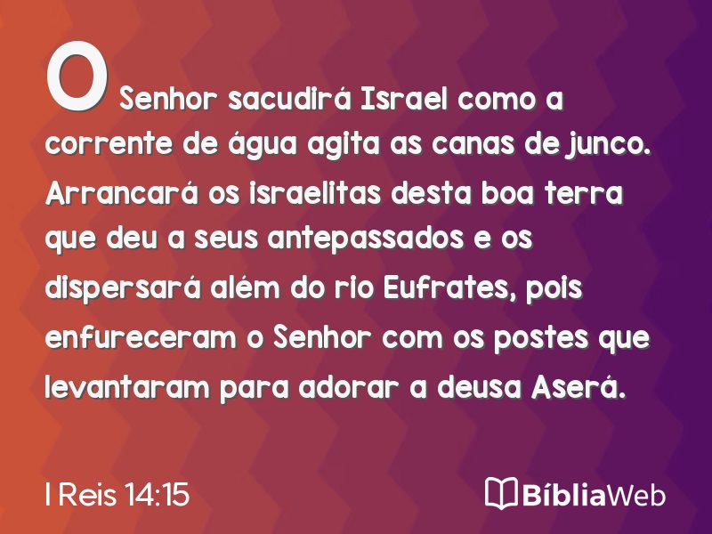 I Reis 14:15 em imagem para compartilhar