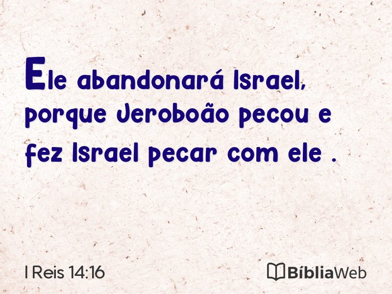 I Reis 14:16 em imagem para compartilhar