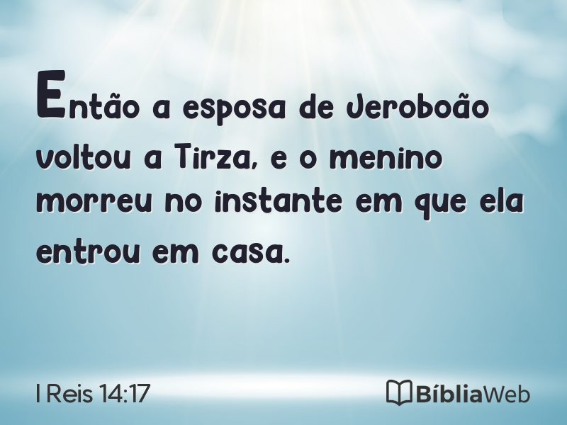 I Reis 14:17 em imagem para compartilhar