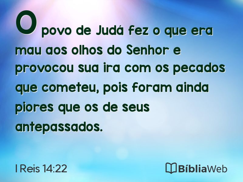 I Reis 14:22 em imagem para compartilhar