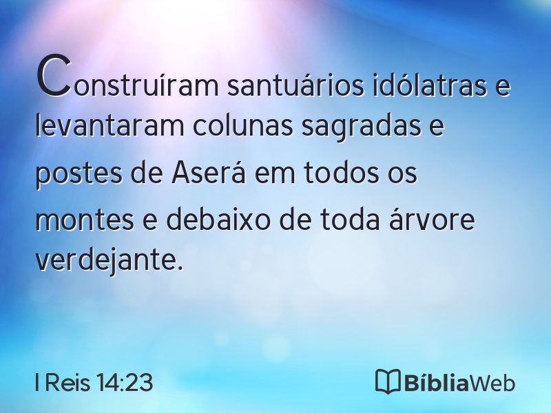 I Reis 14:23 em imagem para compartilhar