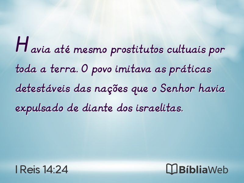 I Reis 14:24 em imagem para compartilhar