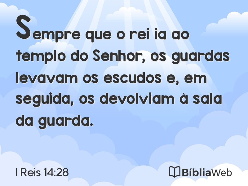 I Reis 14:28 em imagem para compartilhar