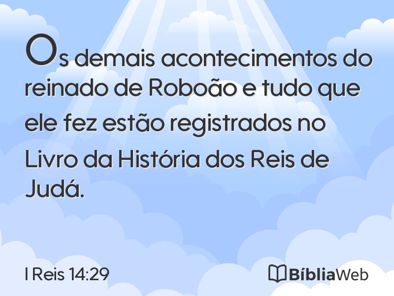 I Reis 14:29 em imagem para compartilhar