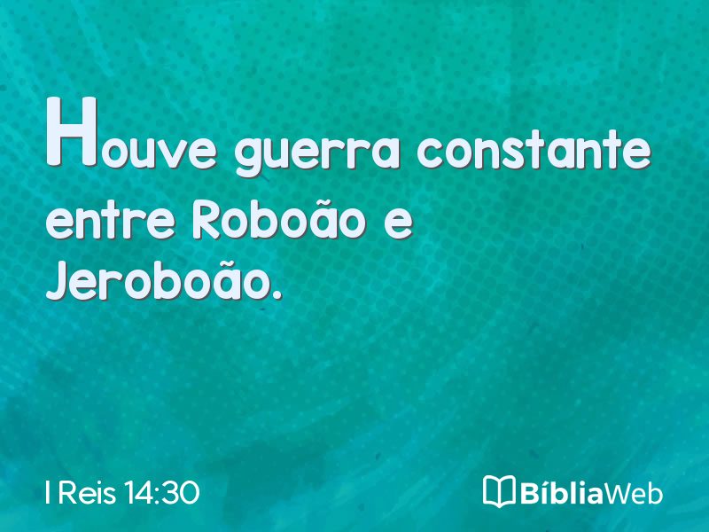 I Reis 14:30 em imagem para compartilhar