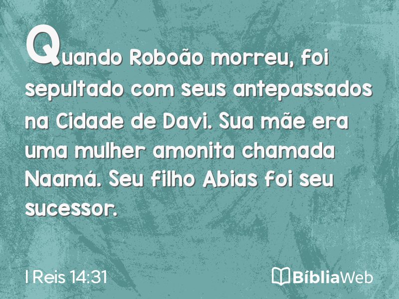 I Reis 14:31 em imagem para compartilhar