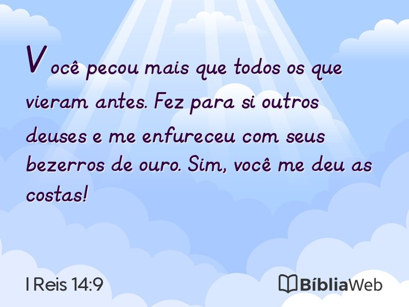 I Reis 14:9 em imagem para compartilhar