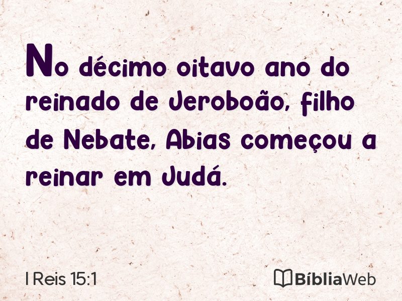 I Reis 15:1 em imagem para compartilhar
