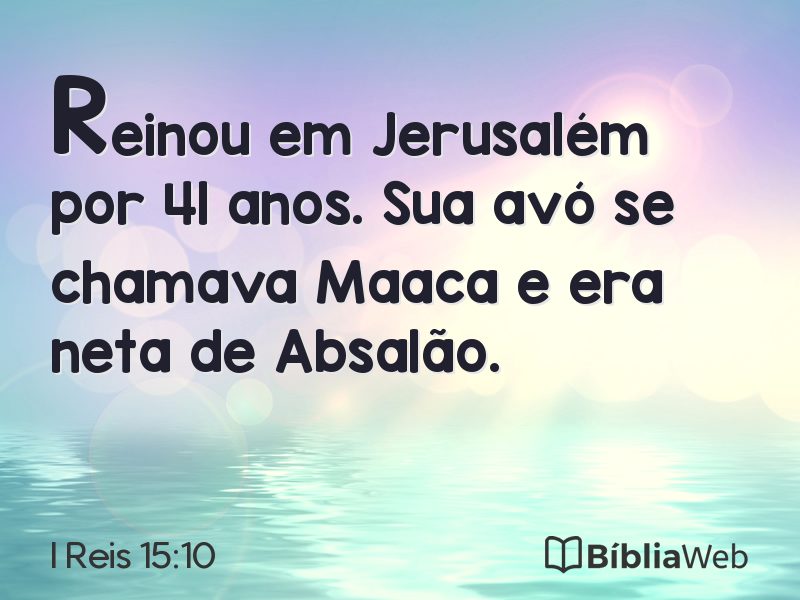 I Reis 15:10 em imagem para compartilhar