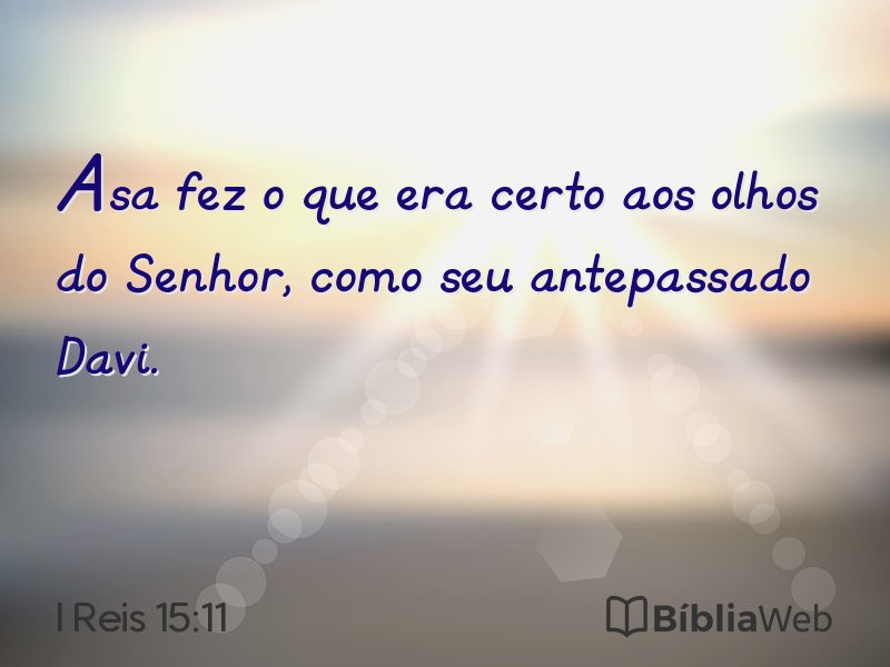 I Reis 15:11 em imagem para compartilhar