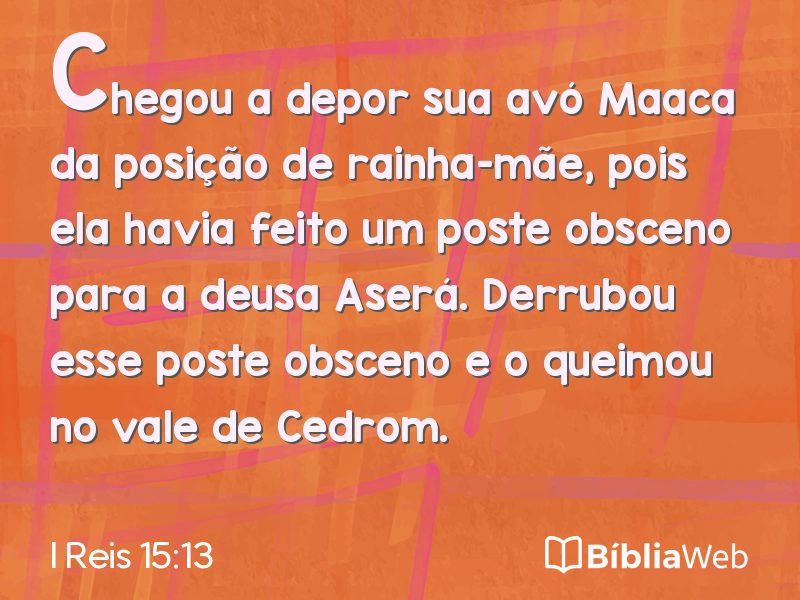 I Reis 15:13 em imagem para compartilhar