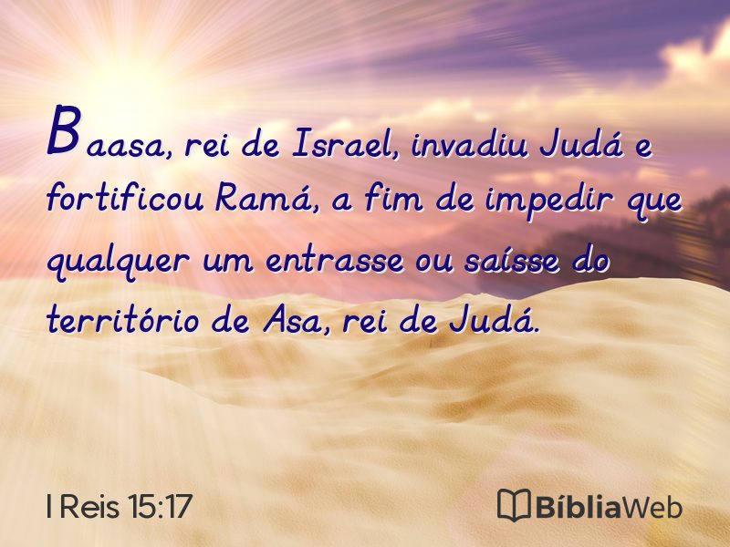 I Reis 15:17 em imagem para compartilhar
