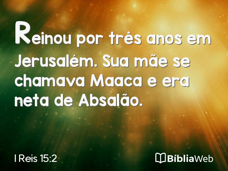 I Reis 15:2 em imagem para compartilhar