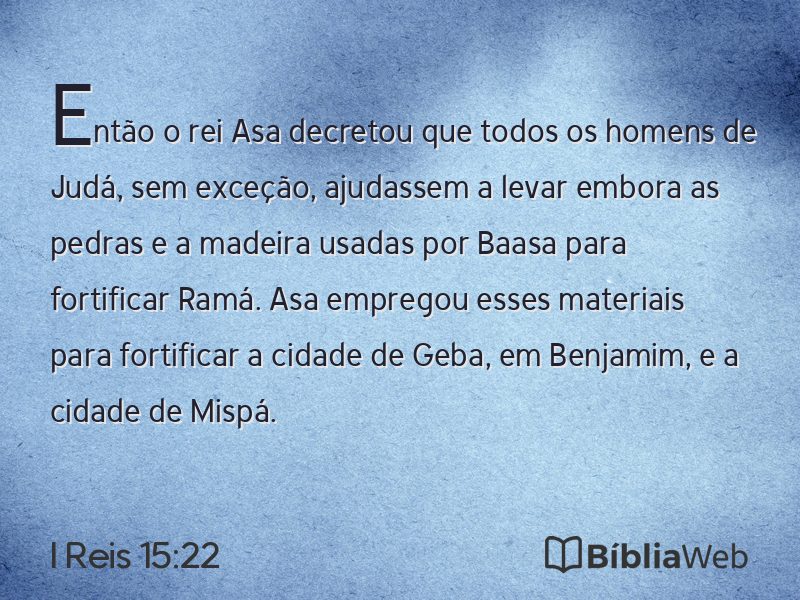 I Reis 15:22 em imagem para compartilhar