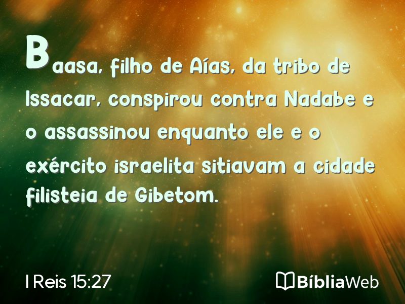 I Reis 15:27 em imagem para compartilhar