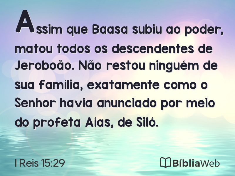I Reis 15:29 em imagem para compartilhar