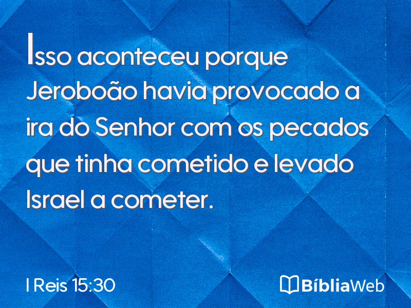 I Reis 15:30 em imagem para compartilhar