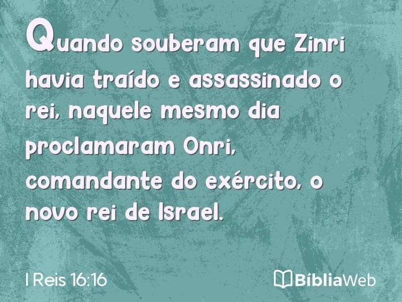 I Reis 16:16 em imagem para compartilhar