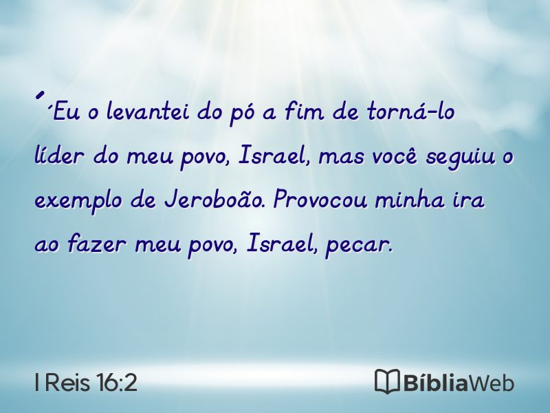 I Reis 16:2 em imagem para compartilhar