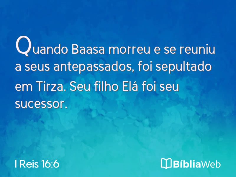 I Reis 16:6 em imagem para compartilhar