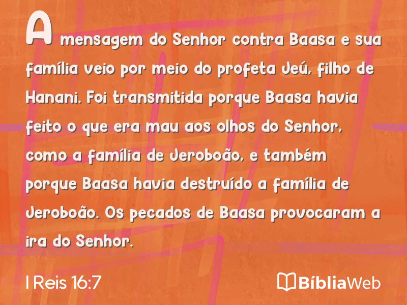 I Reis 16:7 em imagem para compartilhar
