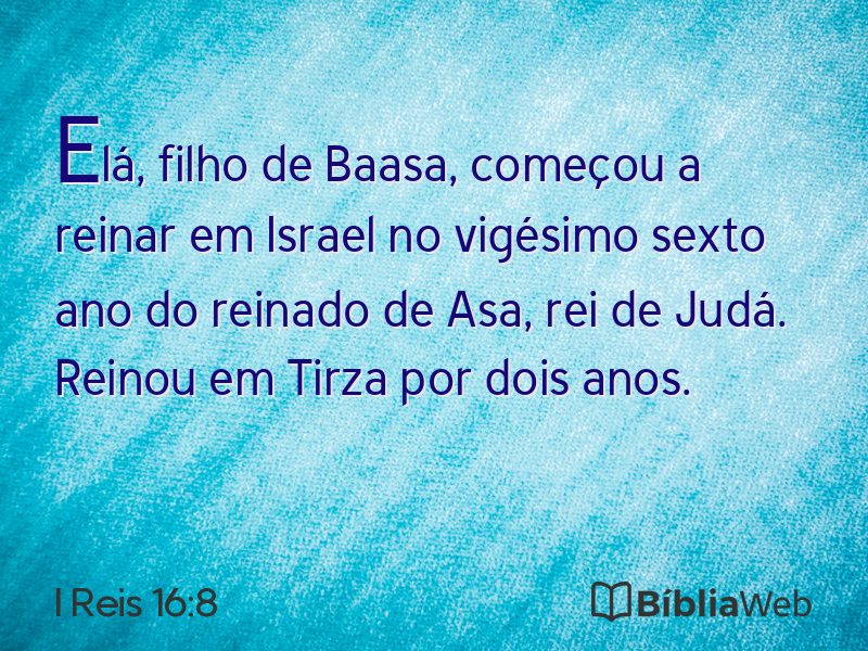I Reis 16:8 em imagem para compartilhar