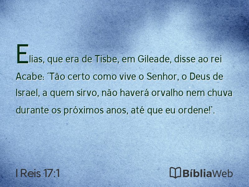 I Reis 17:1 em imagem para compartilhar