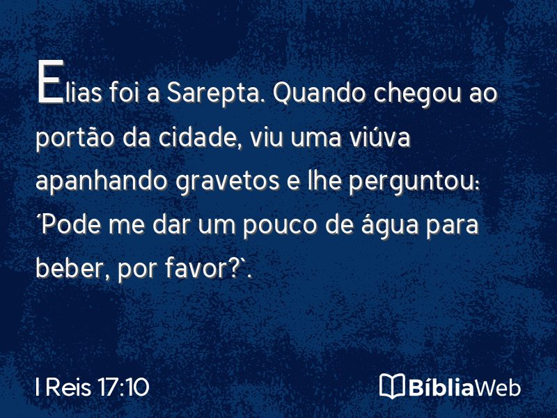 I Reis 17:10 em imagem para compartilhar
