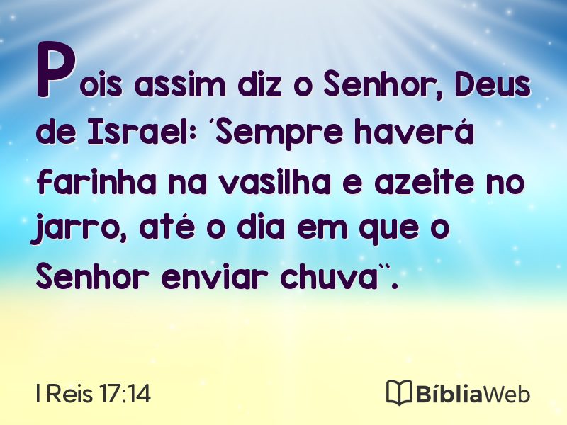 I Reis 17:14 em imagem para compartilhar