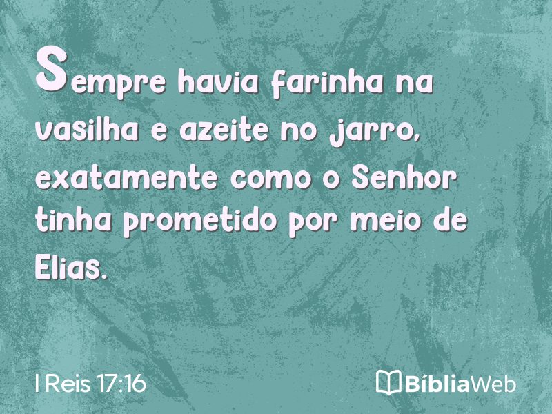 I Reis 17:16 em imagem para compartilhar