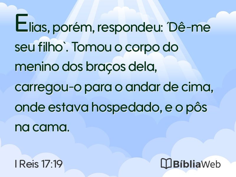 I Reis 17:19 em imagem para compartilhar