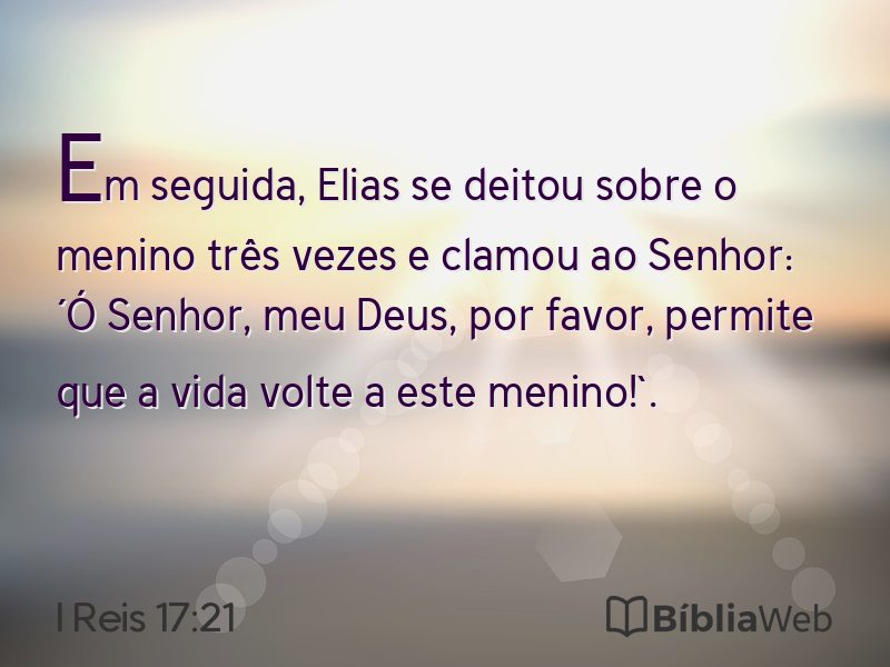 I Reis 17:21 em imagem para compartilhar
