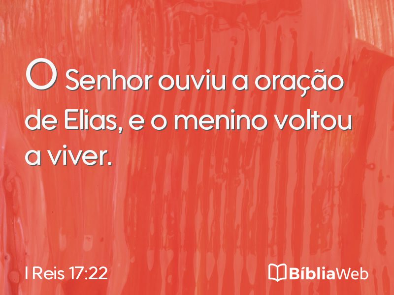 I Reis 17:22 em imagem para compartilhar